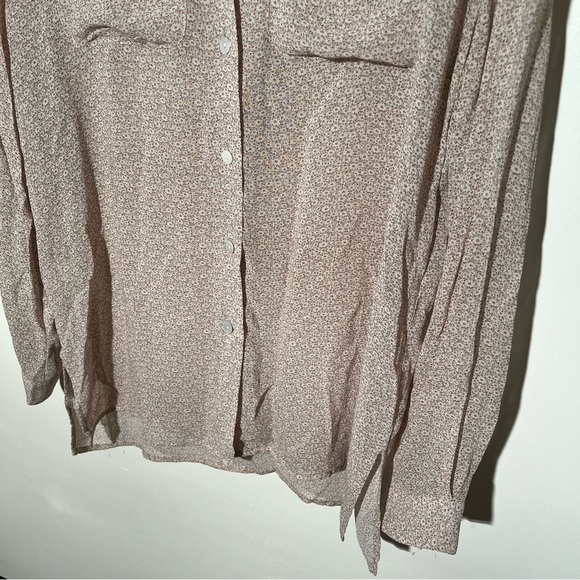Vintage Liz Sport Floral Rayon Semi Sheer Button Down - Picture 8 of 10